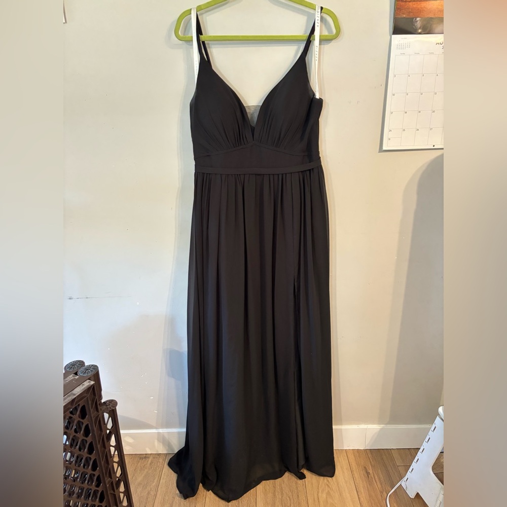 Azazie bridesmaid black dress size 14 ** SEE DESCRIPTION